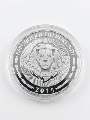 Moeda Comemorativa Burundi 100 Francs 2015 – Peixe Ídolo do Mouro (Seas Amazing Wildlife)
