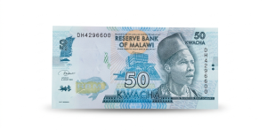 Cédula Antiga Estrangeira - 50 Kwacha do Malawi (África)